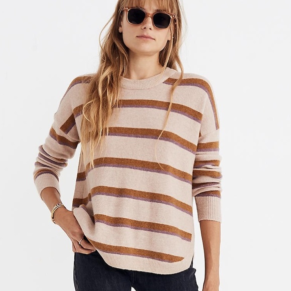 Madewell Sweaters - Madewell XS Westlake Oversize Sweater Beige Stripe